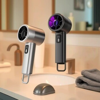 新款跨境199档数显USB小风扇可折叠可桌面涡轮大风力风扇时尚便携